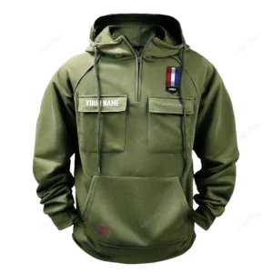 Power Race Car Hoodie Tactical Quarter Zip, Hoodie Exclusive Logo For Power Race Car Lovers - Army Green CAR109021425347-1