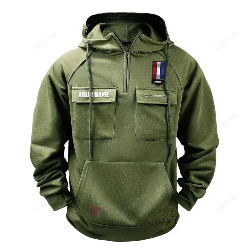 Power Race Car Hoodie Tactical Quarter Zip, Hoodie Exclusive Logo For Power Race Car Lovers - Army Green CAR109021425347-1