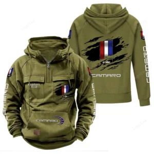 Power Race Car Hoodie Tactical Quarter Zip, Hoodie Exclusive Logo For Power Race Car Lovers - Army Green CAR122021425021-1