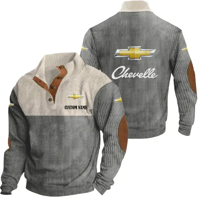 Race Car Men's Stand Up Collar Base Shirt, Collar Hoodie Exclusive Logo For Car Motorcycles Fans CAR20012047 - Grey