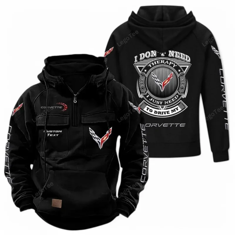Muscle Legend Hoodie Tactical Quarter Zip, Hoodie Exclusive Logo For Car Owners CAR106021525055 - Black