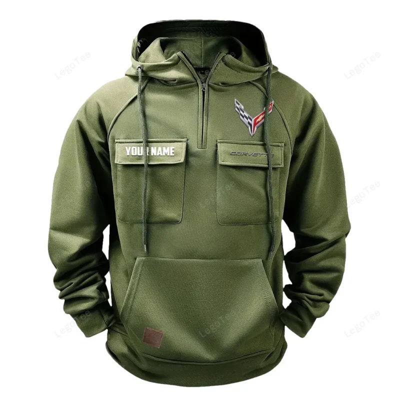 Muscle Legend Hoodie Tactical Quarter Zip, Hoodie Exclusive Logo For Muscle Legend Lovers - Army Green CAR109021425339-1