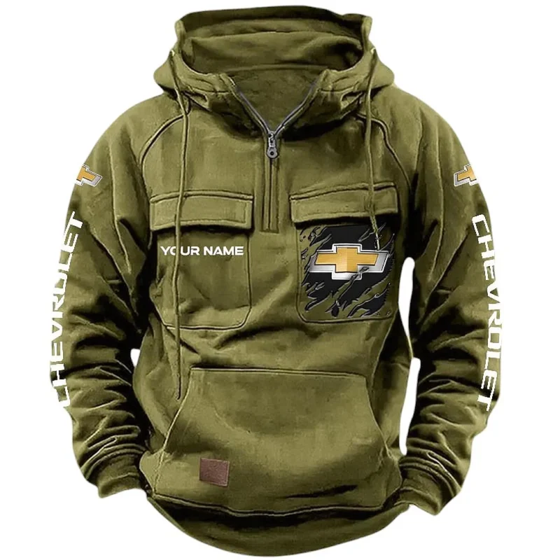Muscle Legend Hoodie Tactical Quarter Zip, Hoodie Exclusive Logo For Muscle Legend Lovers CAR164022425126 - Army Green