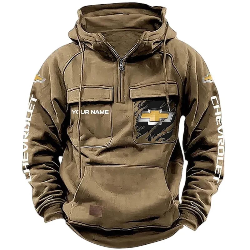 Muscle Legend Hoodie Tactical Quarter Zip, Hoodie Exclusive Logo For Muscle Legend Lovers CAR164022425126 - Khaki