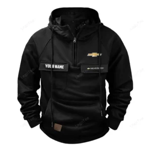 Muscle Power Auto Hoodie Tactical Quarter Zip, Hoodie Exclusive Logo For Muscle Power Auto Lovers - Black CAR109021425346-2