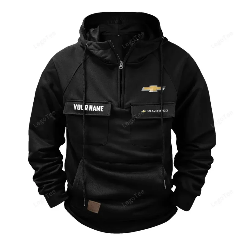 Muscle Power Auto Hoodie Tactical Quarter Zip, Hoodie Exclusive Logo For Muscle Power Auto Lovers - Black CAR109021425346-2
