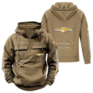 Muscle Power Auto Hoodie Tactical Quarter Zip, Hoodie Exclusive Logo For Muscle Power Auto Lovers - Khaki CAR96021425744-4