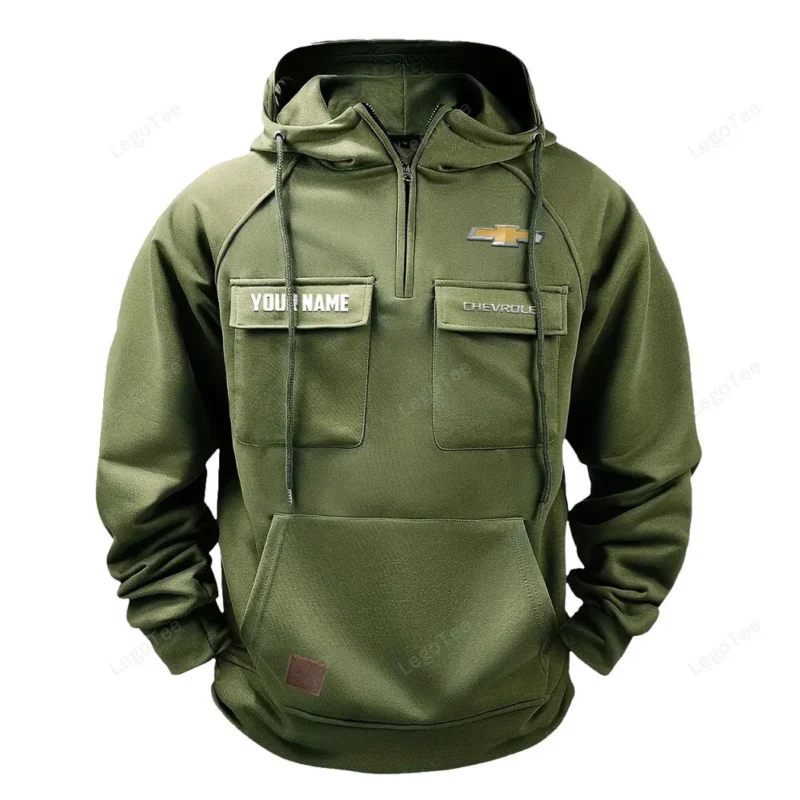 Muscle Legend Hoodie Tactical Quarter Zip, Hoodie Exclusive Logo For Muscle Legend Lovers - Army Green CAR109021425343-1