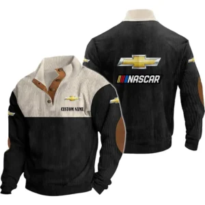 Car Men's Stand Up Collar Base Shirt, Collar Hoodie Exclusive Logo For Car Motorcycles Fans CAR20012050 - Black