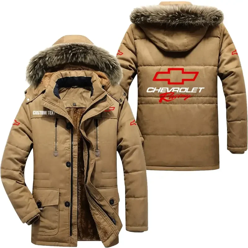 Racing Car Parka hoodie, Coat with Hood Exclusive Logo For Car Motorcycles Lovers CAR7002082071 - Khaki