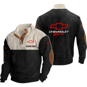 Racing Car Men's Stand Up Collar Base Shirt, Collar Hoodie Exclusive Logo For Car Motorcycles Fans CAR20012051 - Black