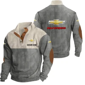 Racing Car Men's Stand Up Collar Base Shirt, Collar Hoodie Exclusive Logo For Car Motorcycles Fans CAR20012052 - Grey