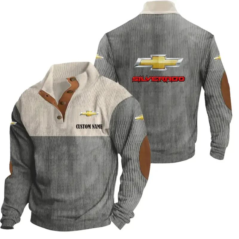 Racing Car Men's Stand Up Collar Base Shirt, Collar Hoodie Exclusive Logo For Car Motorcycles Fans CAR20012052 - Grey