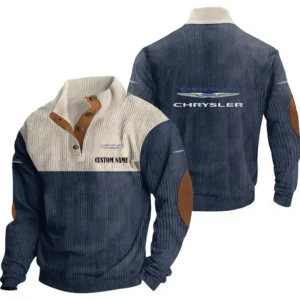 Car Men's Stand Up Collar Base Shirt, Collar Hoodie Exclusive Logo For Car Motorcycles Fans CAR20012053 - Navy Blue