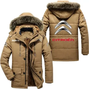 Classic Car Parka hoodie, Coat with Hood Exclusive Logo For Car Motorcycles Lovers CAR7002082074 - Khaki