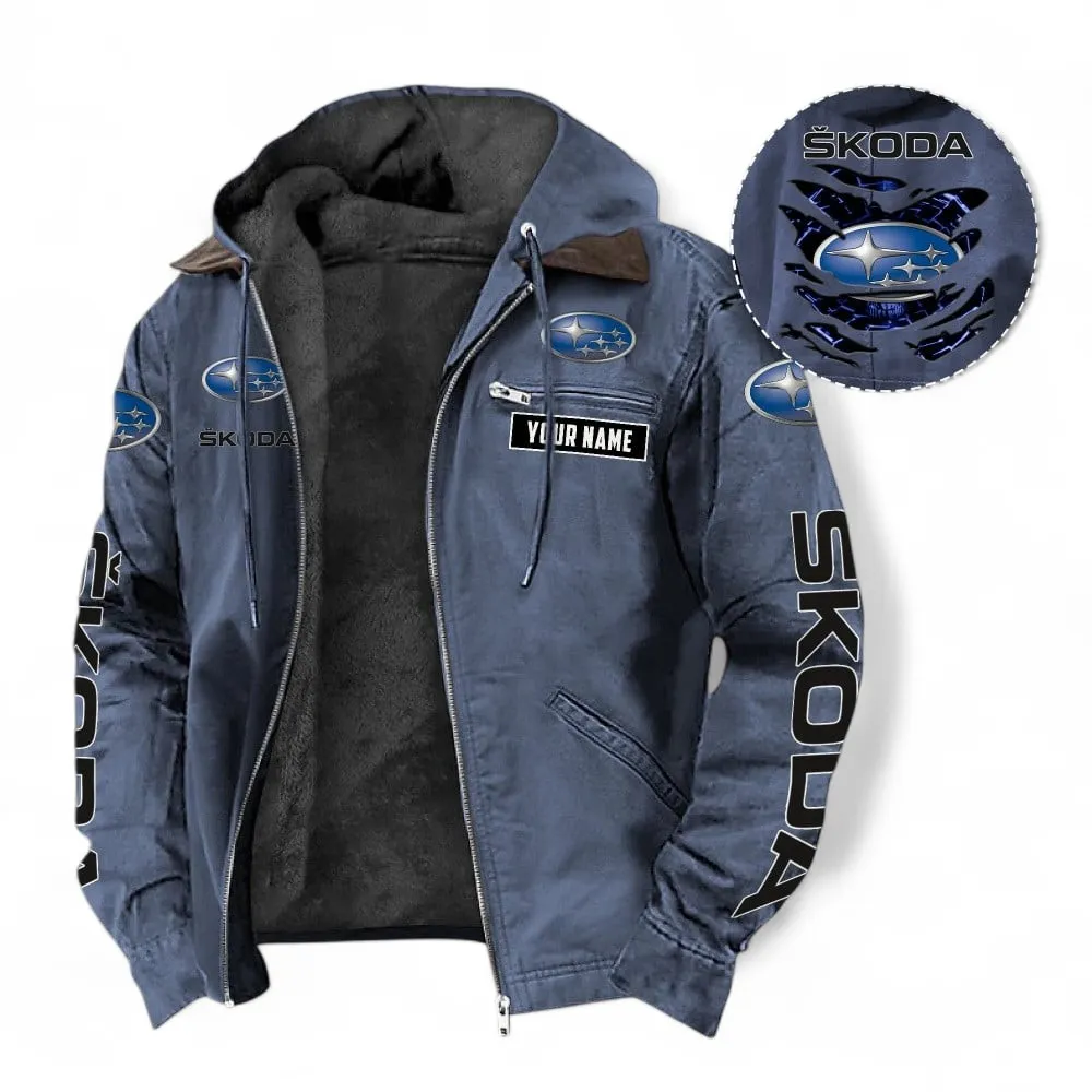 Classic Auto Fans Gift Hooded And Flannel Hoodie, Jacket Exclusive Logo For Car Owners, Custom Name CAR391072125728-Navy Blue