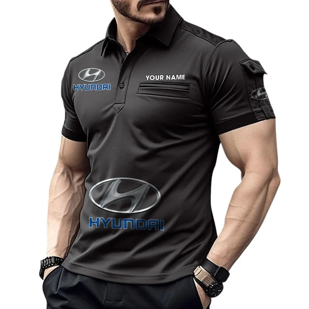 Classic Car Fans Gift Pocket Polo Shirt, Polo Shirt Exclusive Logo For Classic Car Fan, Custom Name CAR450051325374 - Black