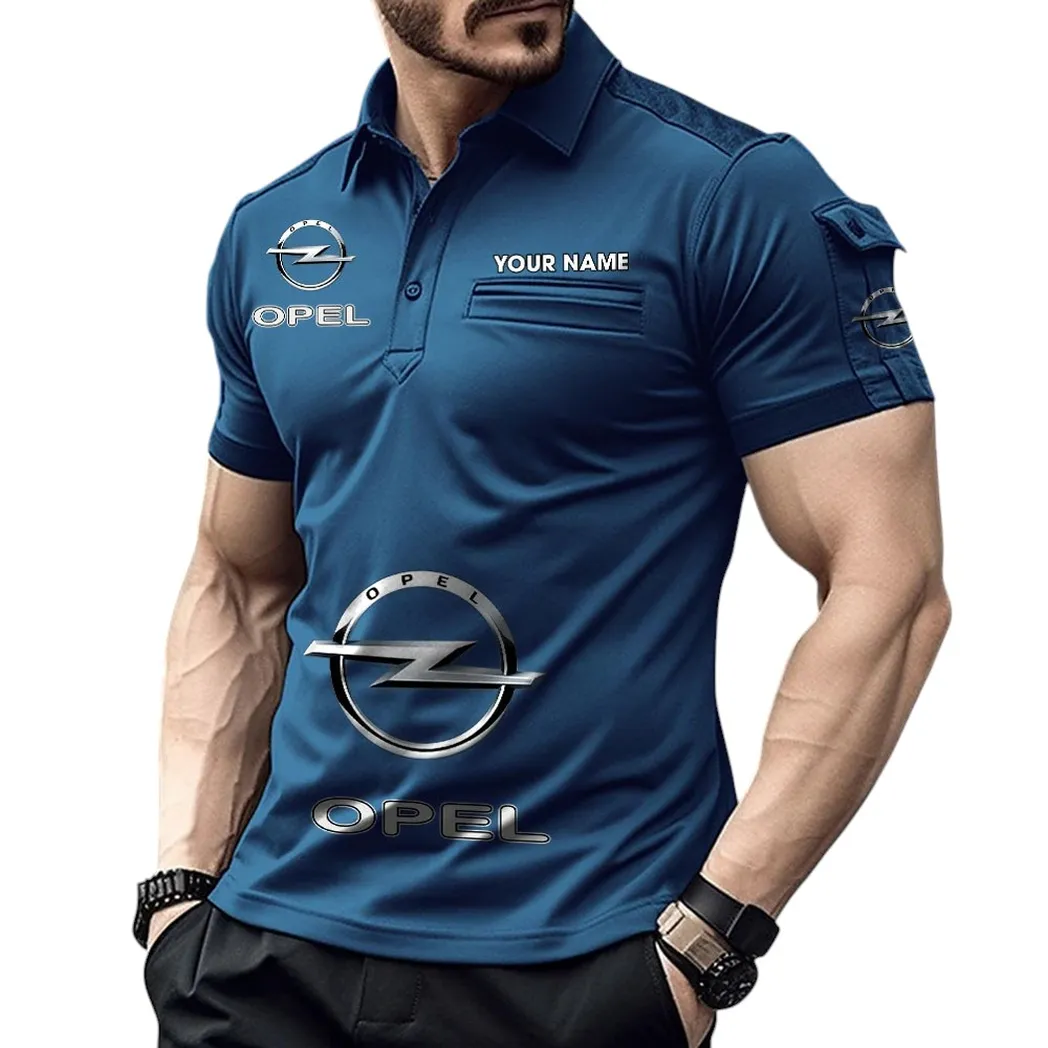 Classic Car Fans Gift Pocket Polo Shirt, Polo Shirt Exclusive Logo For Classic Car Fan, Custom Name CAR450051325389 - Navy Blue