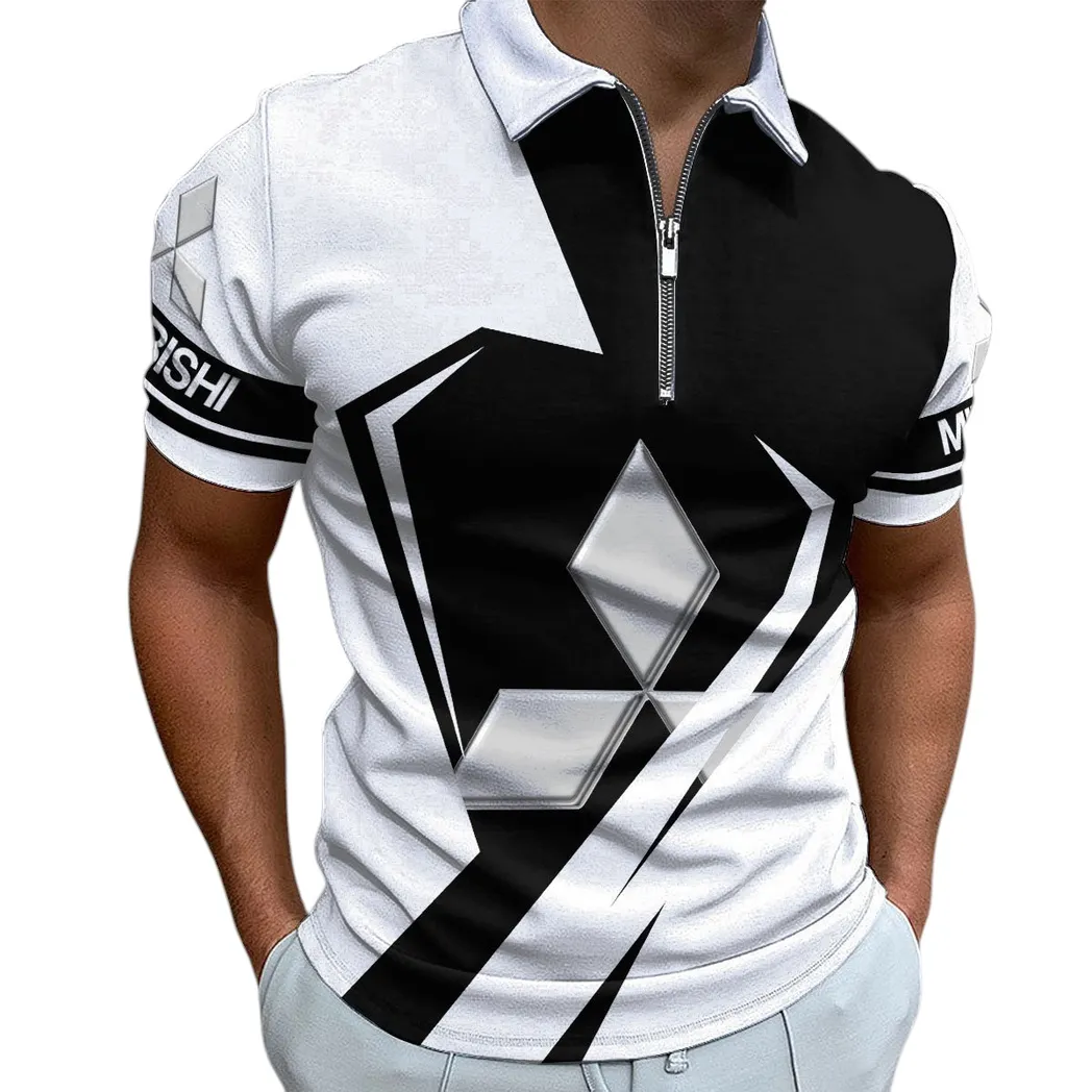 Classic Retro Car Fans Gift Zipper Polo Shirt, Shirt Exclusive Logo Car Lovers CAR3202122527