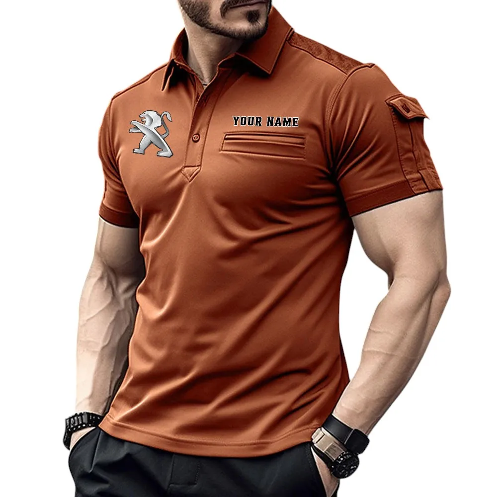 Compact Ride Fans Gift Pocket Polo Shirt, Polo Shirt Exclusive Logo For Compact Ride Fan, Custom Name CAR445060325062 - Orange