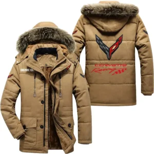Sport Car Parka hoodie, Coat with Hood Exclusive Logo For Car Motorcycles Lovers CAR7002082076 - Khaki