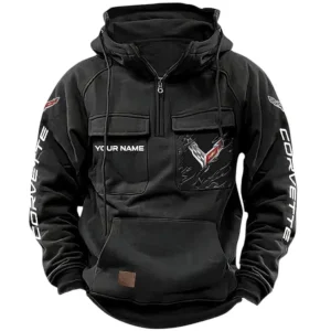 Car Racing Hoodie Tactical Quarter Zip, Hoodie Exclusive Logo For Car Racing Lovers CAR164022425124 - Black