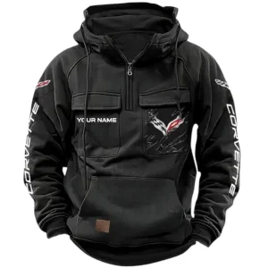 Car Racing Old Hoodie Tactical Quarter Zip, Hoodie Exclusive Logo For Car Racing Old Lovers CAR164022425123 - Black