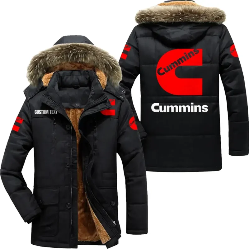 Heavy-Duty Motor Parka hoodie, Coat with Hood Exclusive Logo For Car Motorcycles Lovers CAR7002082077 - Black
