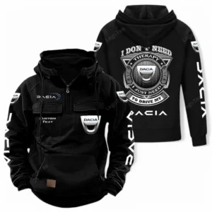 Adventure Car Hoodie Tactical Quarter Zip, Hoodie Exclusive Logo For Car Owners CAR106021525053 - Black