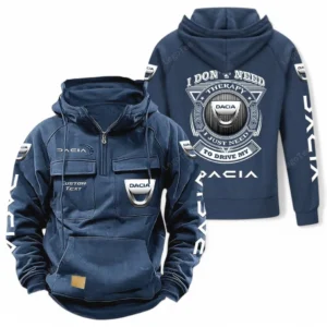 Adventure Car Hoodie Tactical Quarter Zip, Hoodie Exclusive Logo For Car Owners CAR106021525053 - Dark Blue