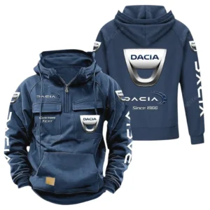 Adventure Car Hoodie Tactical Quarter Zip, Hoodie Exclusive Logo For Adventure Car Lovers - Dark Blue CAR96021425717-3