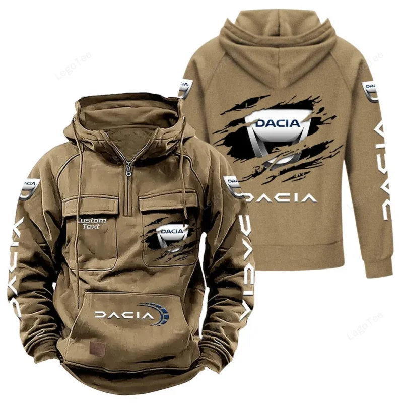Adventure Car Hoodie Tactical Quarter Zip, Hoodie Exclusive Logo For Adventure Car Lovers - Khaki CAR122021425074-4