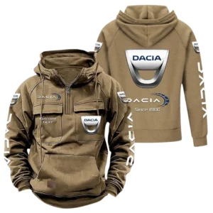 Adventure Car Hoodie Tactical Quarter Zip, Hoodie Exclusive Logo For Adventure Car Lovers - Khaki CAR96021425717-4