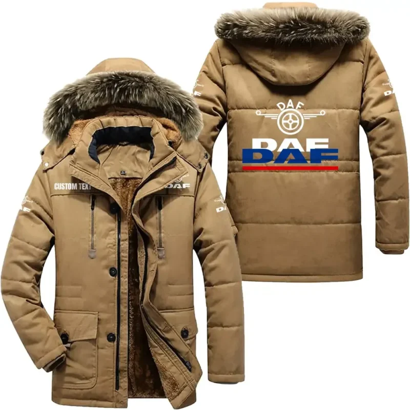 Cargo Truck Parka hoodie, Coat with Hood Exclusive Logo For Car Motorcycles Lovers CAR7002082078 - Khaki