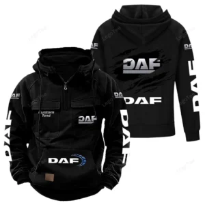 Cargo Truck Hoodie Tactical Quarter Zip, Hoodie Exclusive Logo For Cargo Truck Lovers - Black CAR122021425079-2