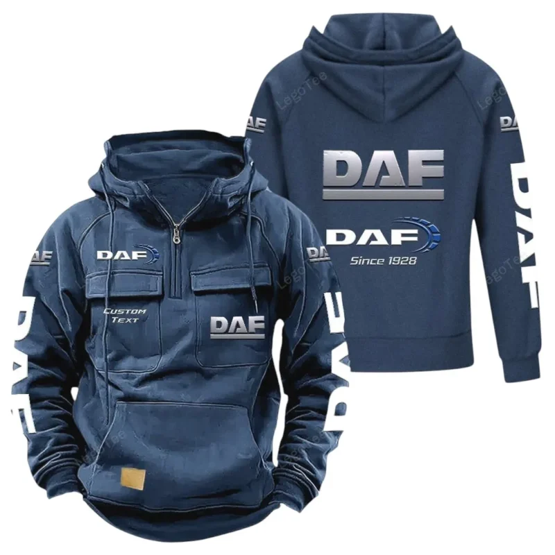 Cargo Truck Hoodie Tactical Quarter Zip, Hoodie Exclusive Logo For Cargo Truck Lovers - Dark Blue CAR96021425736-3