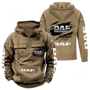 Cargo Truck Hoodie Tactical Quarter Zip, Hoodie Exclusive Logo For Cargo Truck Lovers - Khaki CAR122021425079-4