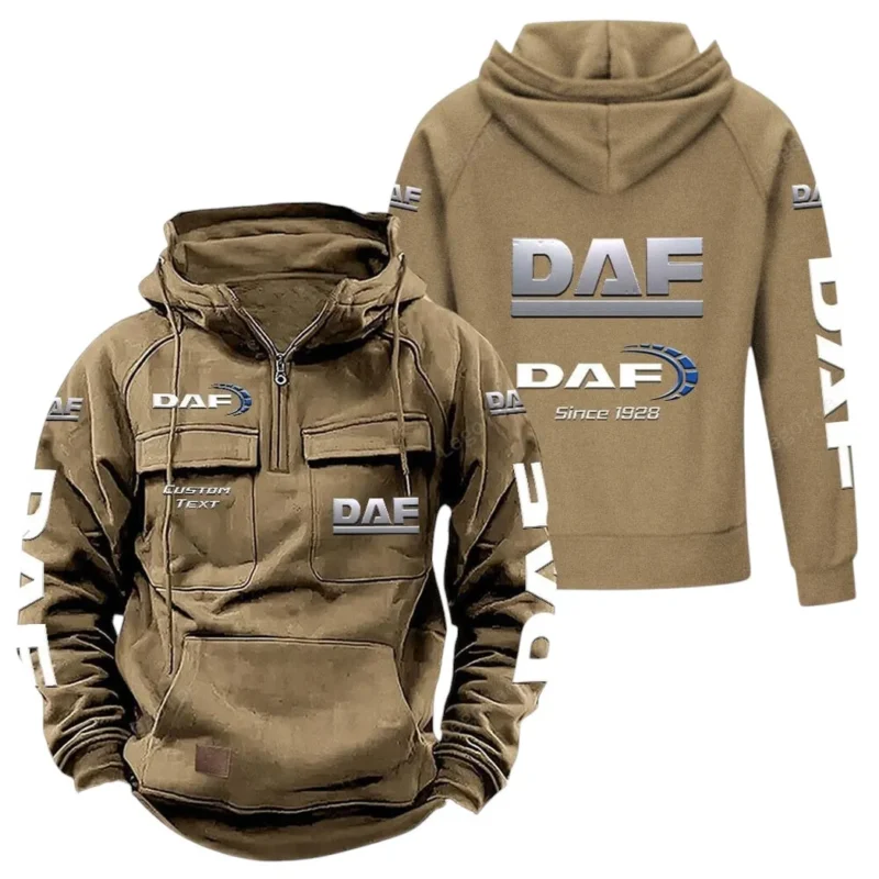 Cargo Truck Hoodie Tactical Quarter Zip, Hoodie Exclusive Logo For Cargo Truck Lovers - Khaki CAR96021425736-4