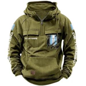 Supercar Hoodie Tactical Quarter Zip, Hoodie Exclusive Logo For Supercar Lovers CAR164022425151 - Army Green