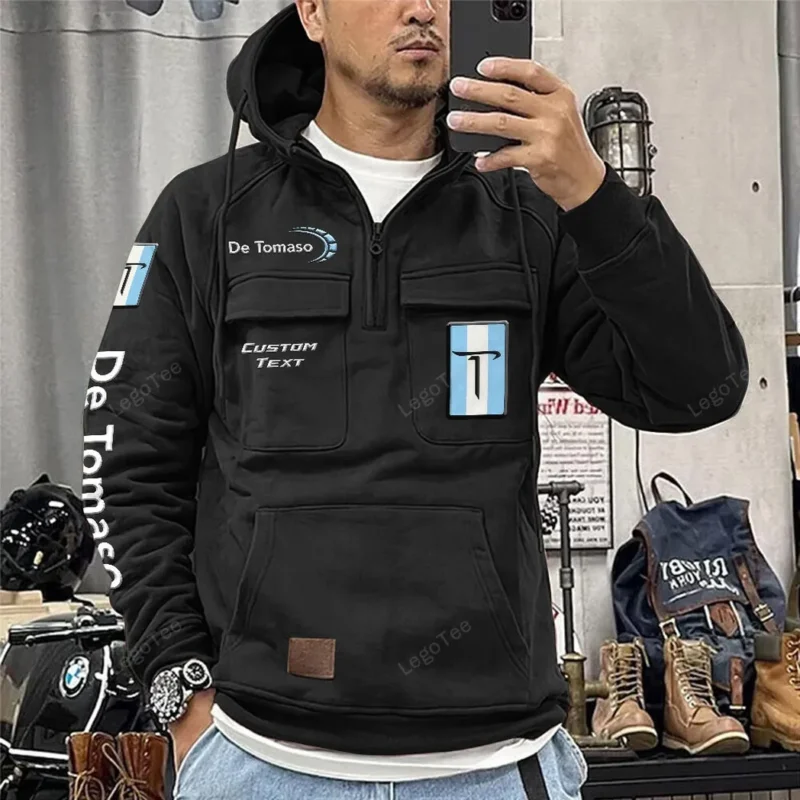 Supercar Hoodie Tactical Quarter Zip, Hoodie Exclusive Logo For Car Owners CAR106021525071 - Black - Image 2
