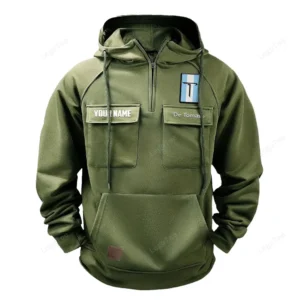 Supercar Hoodie Tactical Quarter Zip, Hoodie Exclusive Logo For Supercar Lovers - Army Green CAR109021425366-1