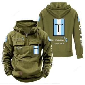 Supercar Hoodie Tactical Quarter Zip, Hoodie Exclusive Logo For Supercar Lovers - Army Green CAR96021425695-1