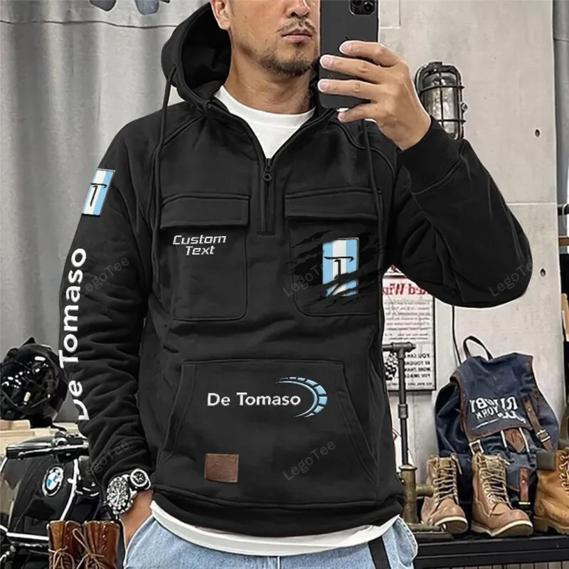 Supercar Hoodie Tactical Quarter Zip, Hoodie Exclusive Logo For Supercar Lovers - Black CAR122021425055-2 - Image 2