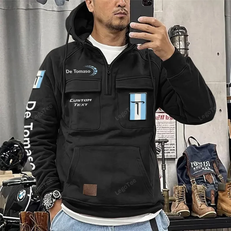 Supercar Hoodie Tactical Quarter Zip, Hoodie Exclusive Logo For Supercar Lovers - Black CAR96021425695-2 - Image 2