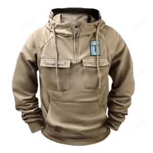 Supercar Hoodie Tactical Quarter Zip, Hoodie Exclusive Logo For Supercar Lovers - Khaki CAR109021425366-4