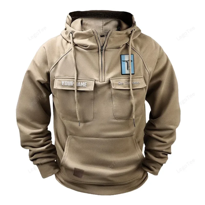 Supercar Hoodie Tactical Quarter Zip, Hoodie Exclusive Logo For Supercar Lovers - Khaki CAR109021425366-4