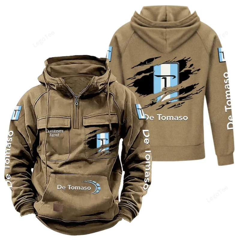 Supercar Hoodie Tactical Quarter Zip, Hoodie Exclusive Logo For Supercar Lovers - Khaki CAR122021425055-4