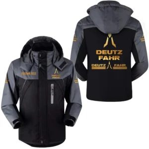 Tractor Outdoor Charging Suit, Exclusive Logo Fleece Truckket For Car Fans HFLJ0112312037 - Black