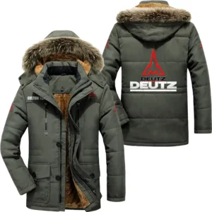 Tractor Parka hoodie, Coat with Hood Exclusive Logo For Car Motorcycles Lovers CAR7002082080 - Army Green