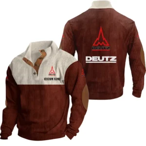 Tractor Men's Stand Up Collar Base Shirt, Collar Hoodie Exclusive Logo For Car Motorcycles Fans CAR20012058 - Red